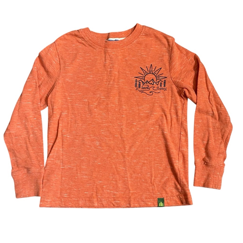 Lake & Trail Kids Orange Long Sleeve Graphic Tee
